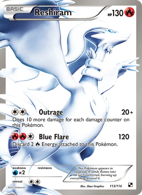 Reshiram 113 Black & White Pokesingles