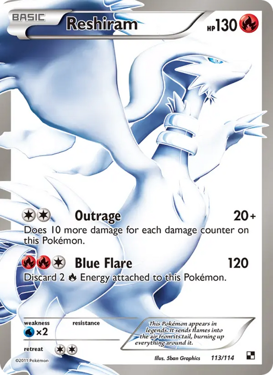 Reshiram 113 Black & White Pokesingles