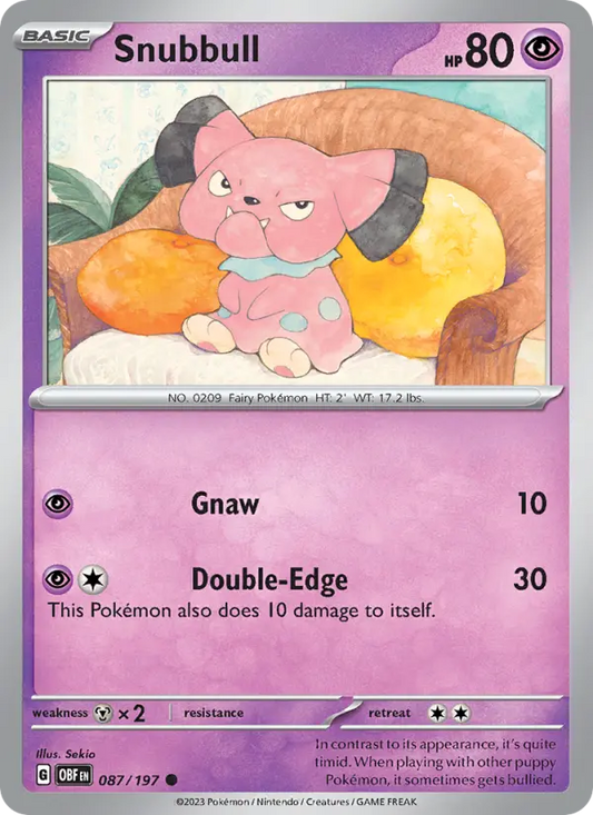 Snubbull 87 Obsidian Flames Pokesingles