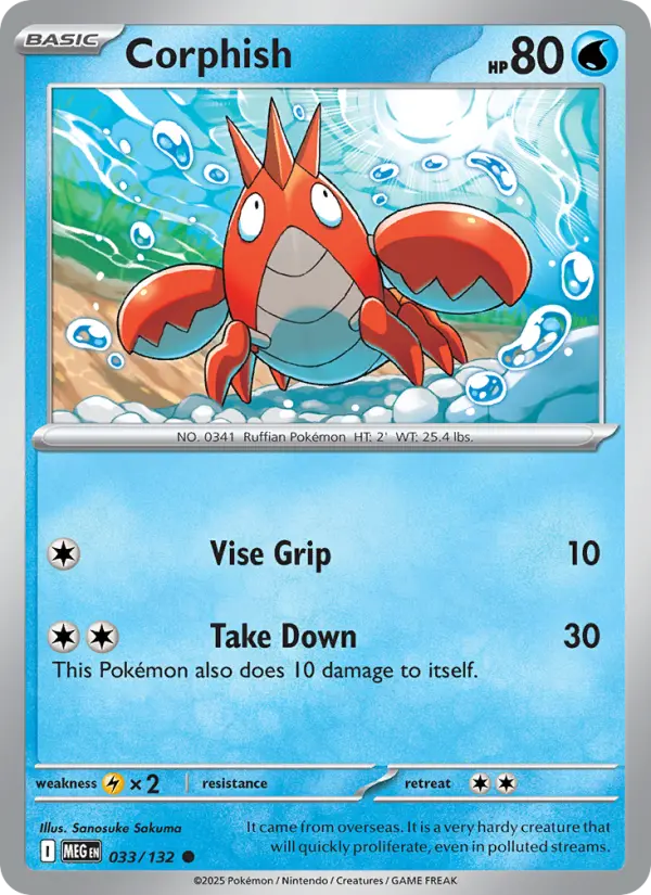 Corphish 33 Mega Evolution Pokesingles