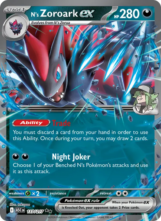 N's Zoroark ex 137 Ascended Heroes Pokesingles