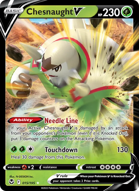 Chesnaught V 15 Silver Tempest Pokesingles