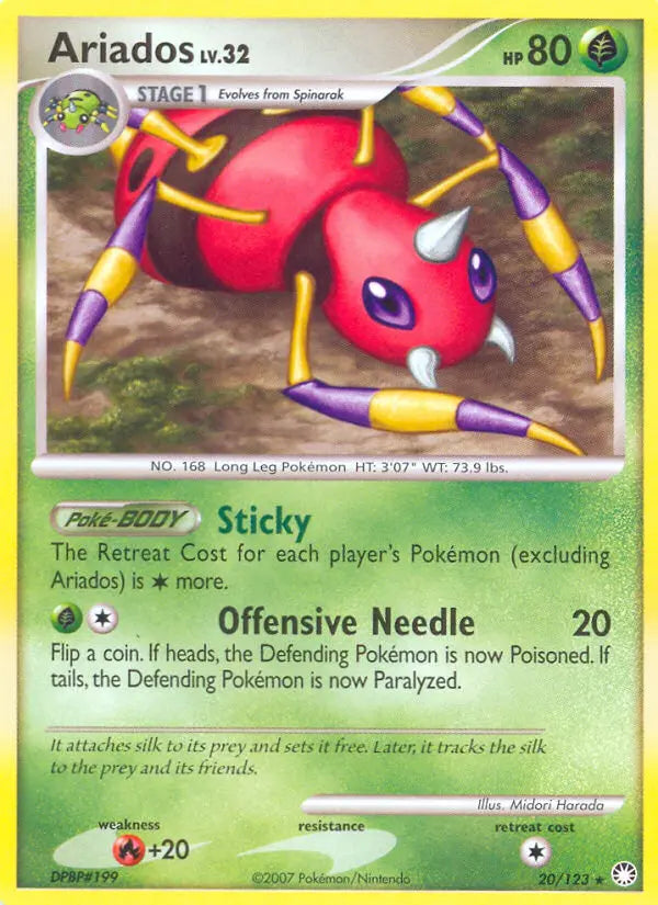 Ariados 20 Mysterious Treasures Pokesingles