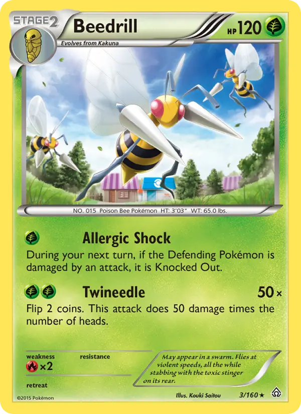 Beedrill 3 Primal Clash Pokesingles