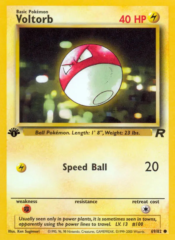 Voltorb 69 Team Rocket Pokesingles