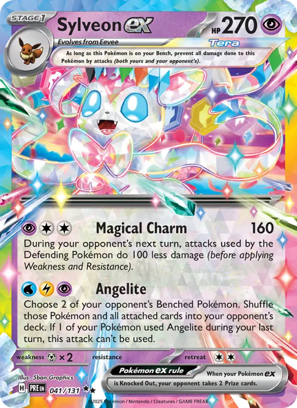 Sylveon ex 41 Prismatic Evolutions Pokesingles