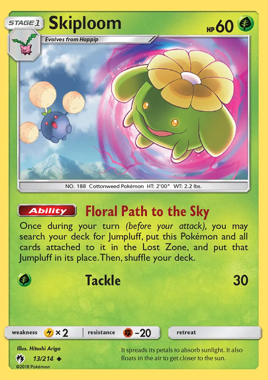 Skiploom 13 Lost Thunder Pokesingles