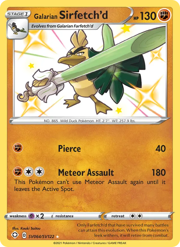 Galarian Sirfetch'd SV064 Shining Fates Pokesingles