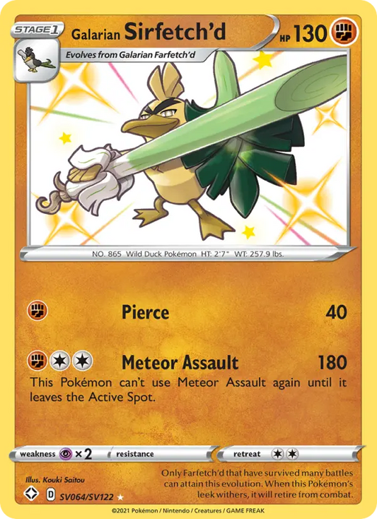 Galarian Sirfetch'd SV064 Shining Fates Pokesingles