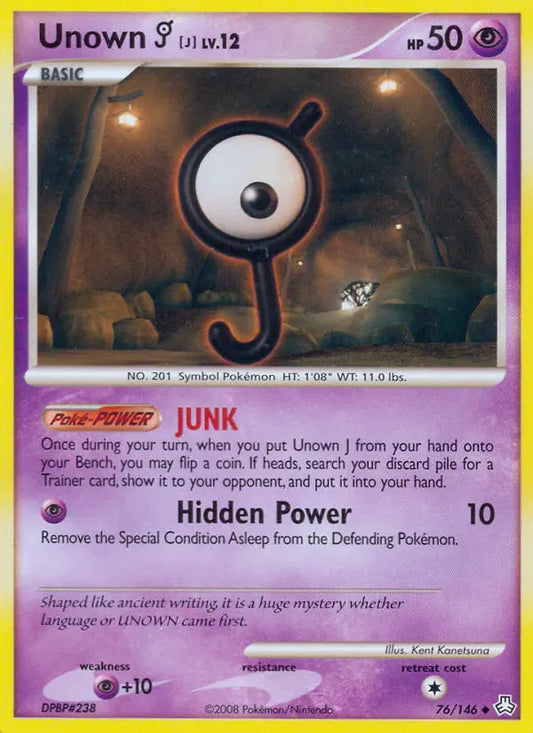 Unown J 76 Legends Awakened Pokesingles