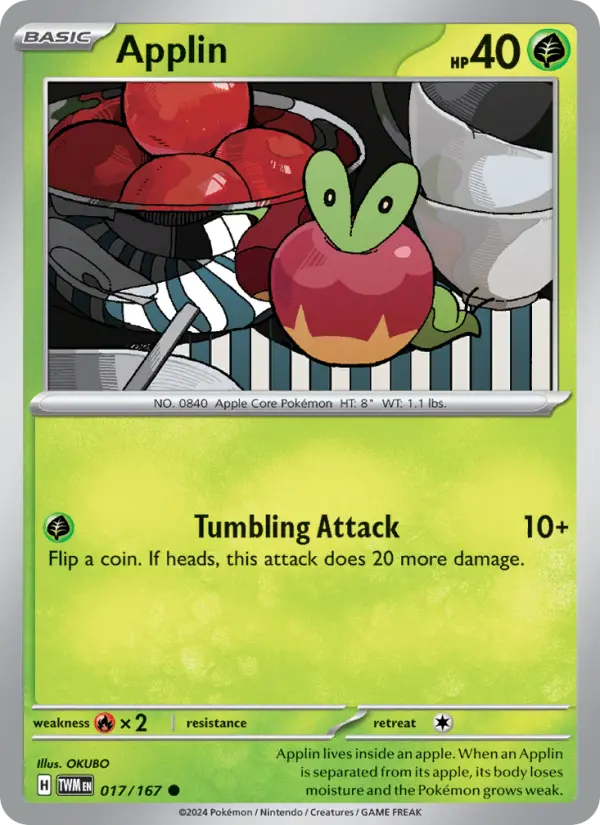 Applin 17 Twilight Masquerade Pokesingles