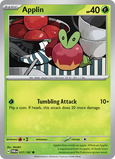 Applin 17 Twilight Masquerade Pokesingles