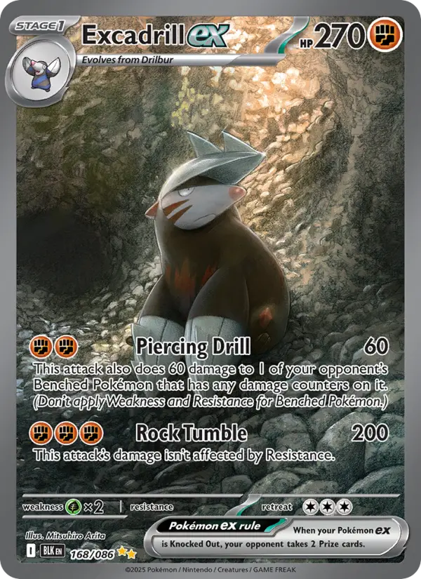 Excadrill ex 168 Black Bolt Pokesingles