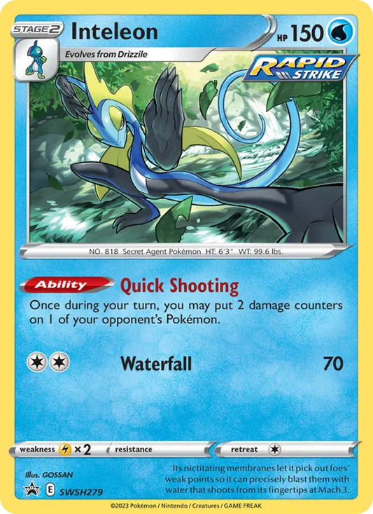 Inteleon SWSH279 SWSH Black Star Promos Pokesingles
