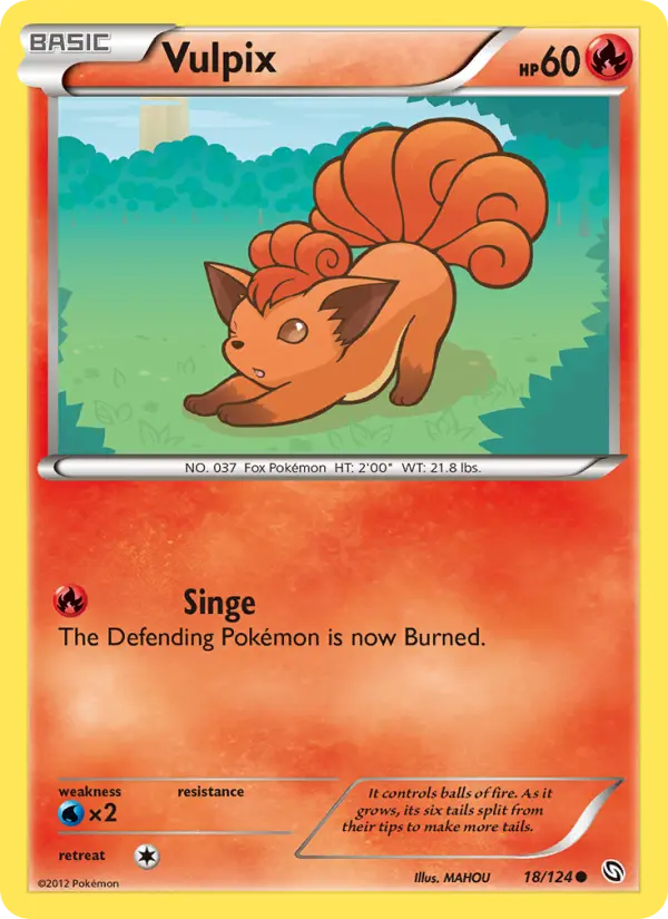 Vulpix 18 Dragons Exalted Pokesingles