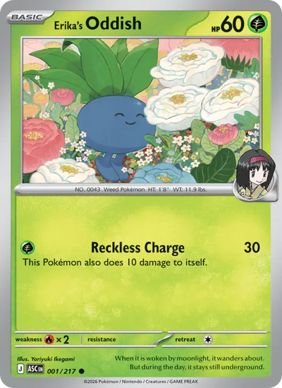 Erika's Oddish 1 Ascended Heroes Pokesingles