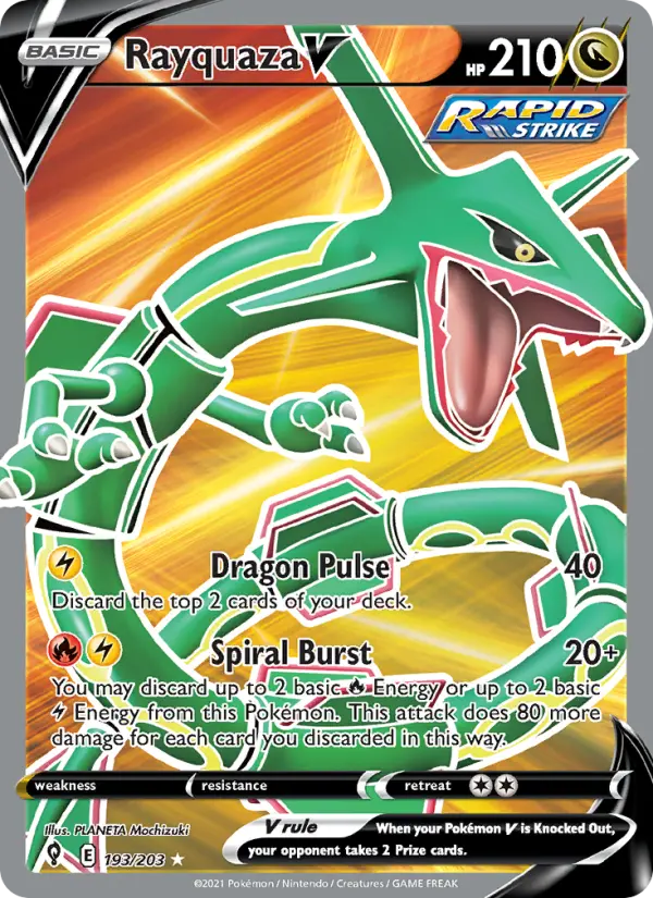 Rayquaza V 193 Evolving Skies Pokesingles