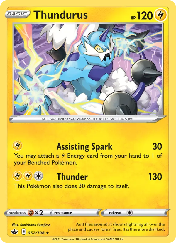 Thundurus 52 Chilling Reign Pokesingles