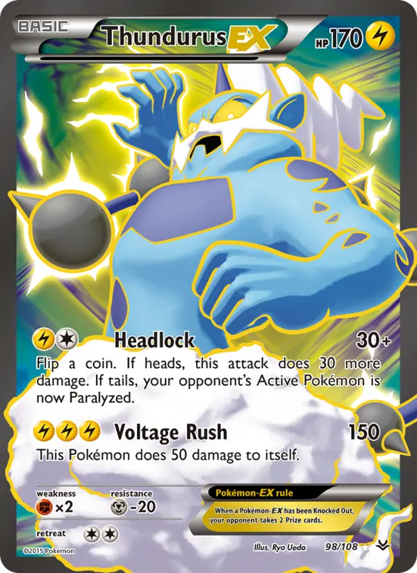 Thundurus EX 98 Roaring Skies Pokesingles