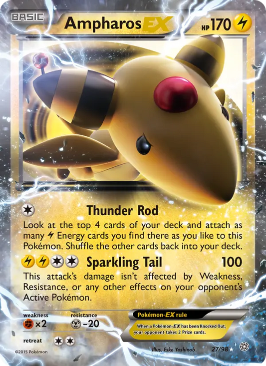 Ampharos EX 27 Ancient Origins Pokesingles