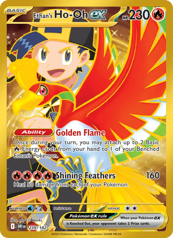 Ethan's Ho-Oh ex 239 Destined Rivals Pokesingles
