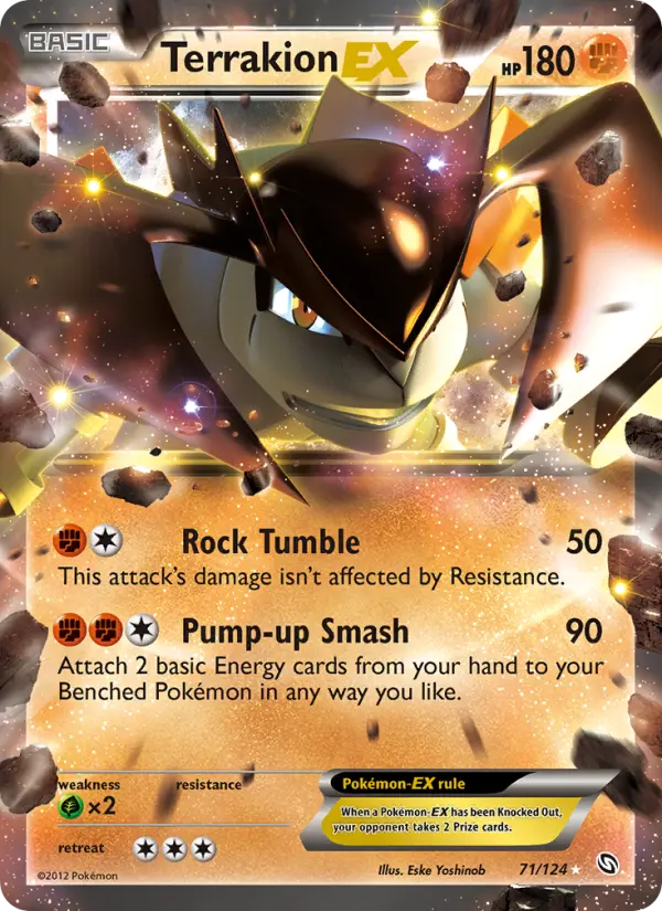 Terrakion-EX 71 Dragons Exalted Pokesingles