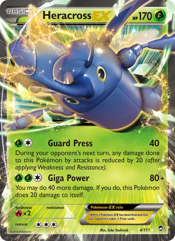 Heracross EX 4 Furious Fists Pokesingles