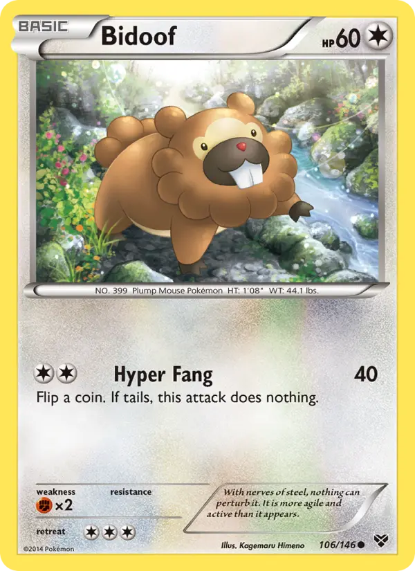 Bidoof 106 XY Pokesingles