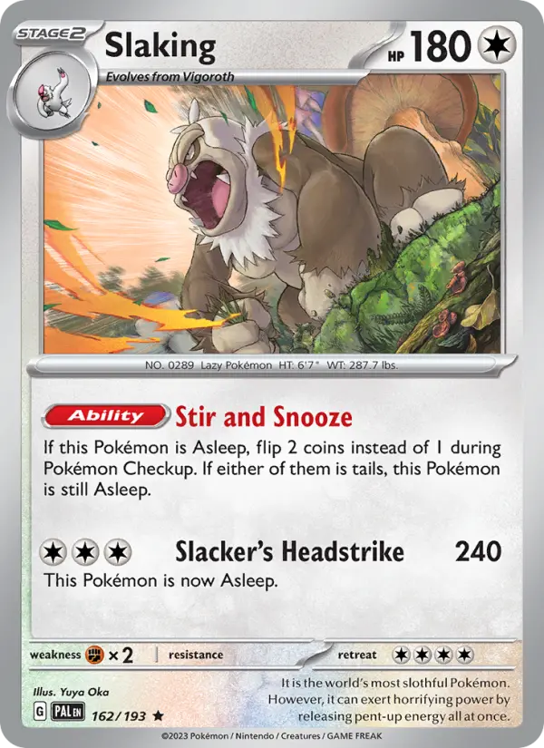 Slaking 162 Paldea Evolved Pokesingles