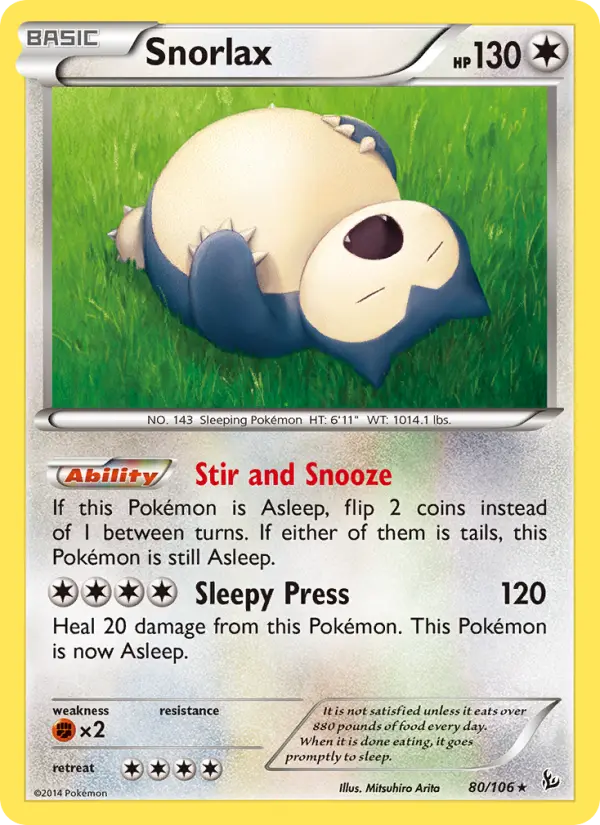 Snorlax 80 Flashfire Pokesingles