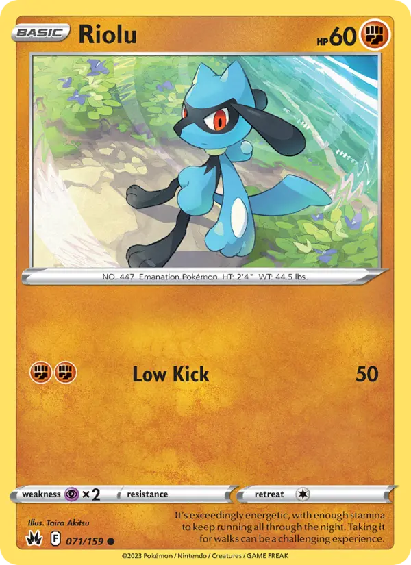 Riolu 71 Crown Zenith Pokesingles