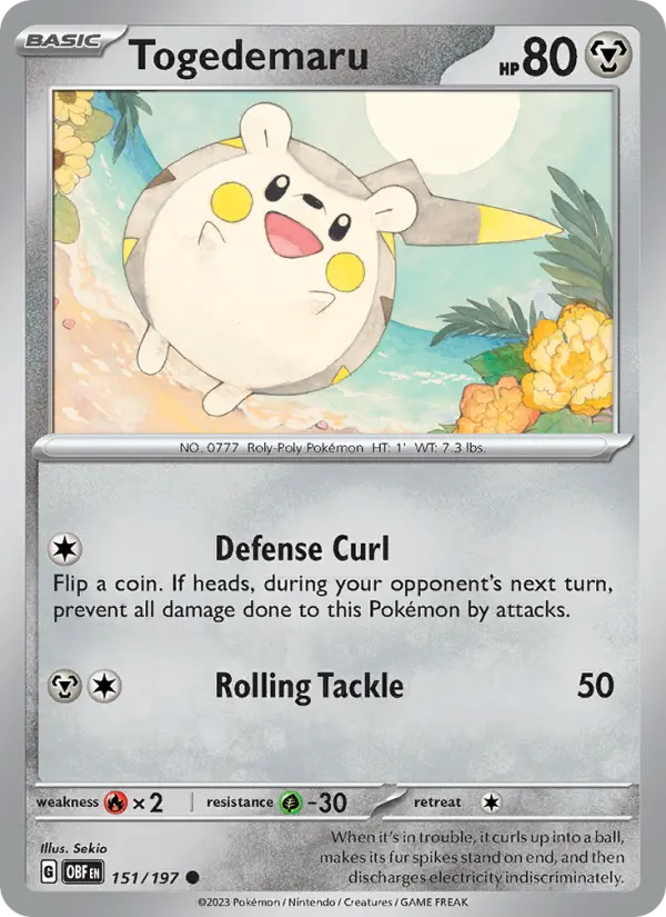 Togedemaru 151 Obsidian Flames Pokesingles
