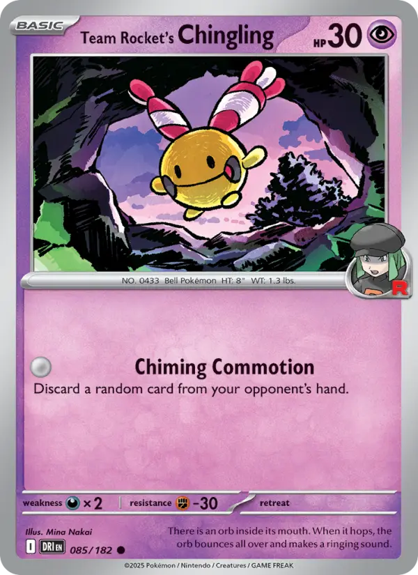 Team Rocket's Chingling 85 Destined Rivals Pokesingles