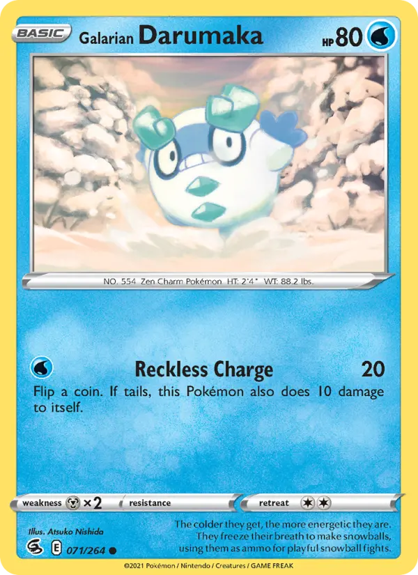 Galarian Darumaka 71 Fusion Strike Pokesingles