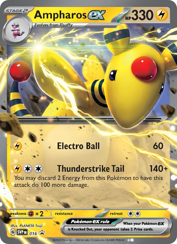 Ampharos ex 16 SVP Black Star Promos Pokesingles