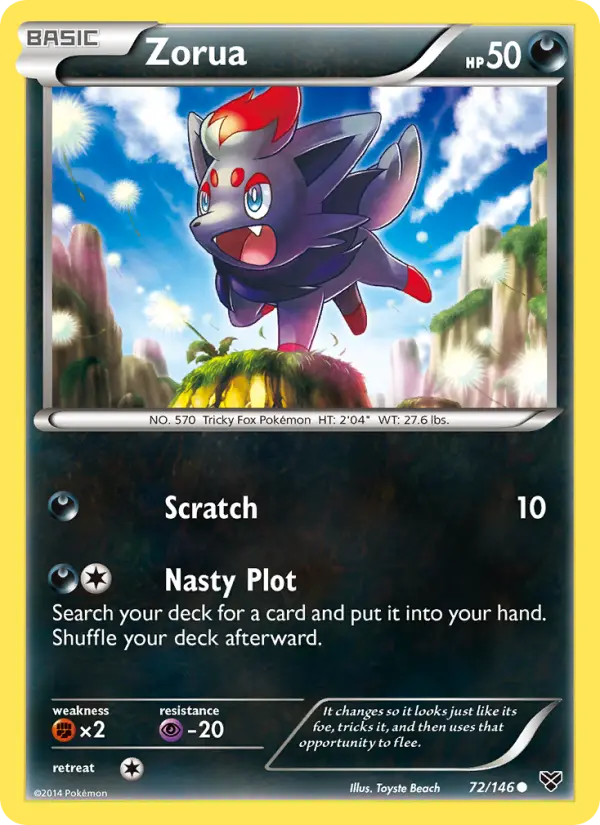 Zorua 72 XY Pokesingles