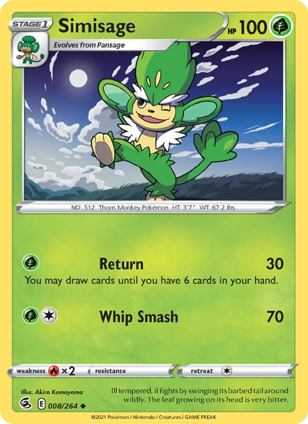 Simisage 8 Fusion Strike Pokesingles