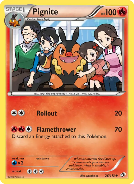 Pignite 26 Legendary Treasures Pokesingles