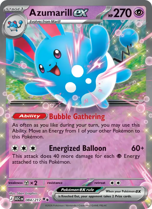 Azumarill ex 84 Ascended Heroes Pokesingles