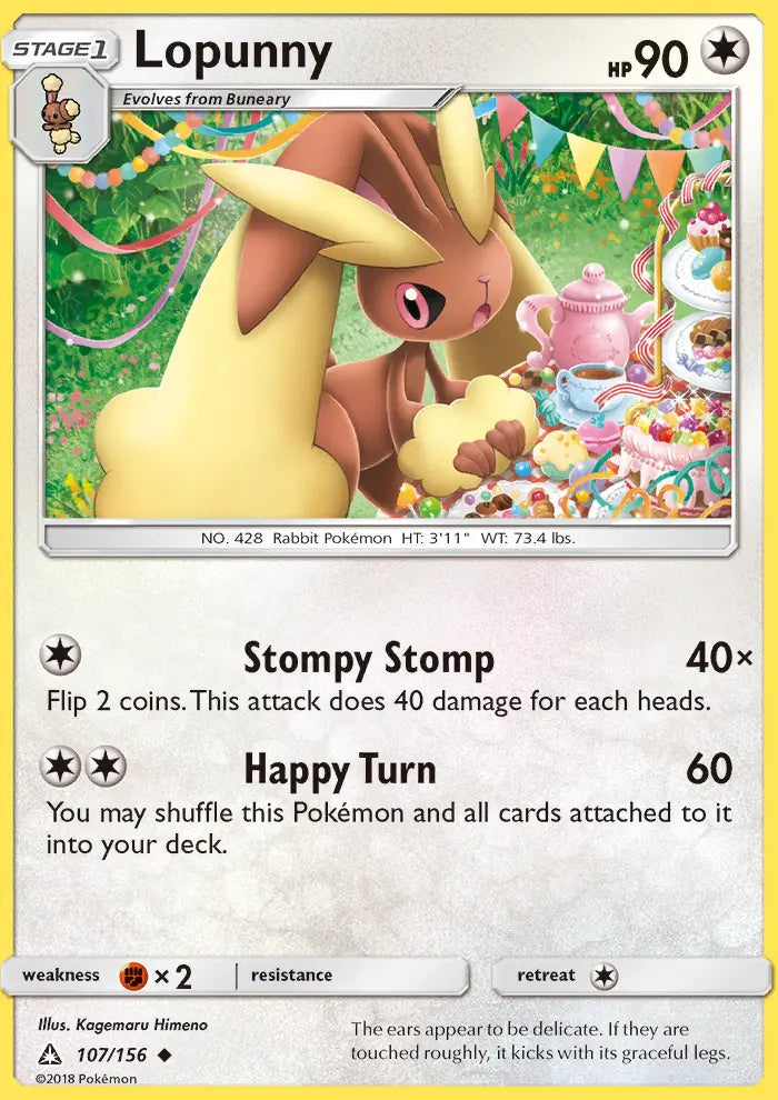 Lopunny 107 Ultra Prism Pokesingles