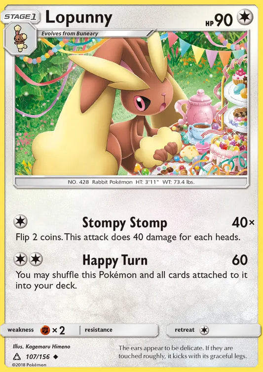 Lopunny 107 Ultra Prism Pokesingles