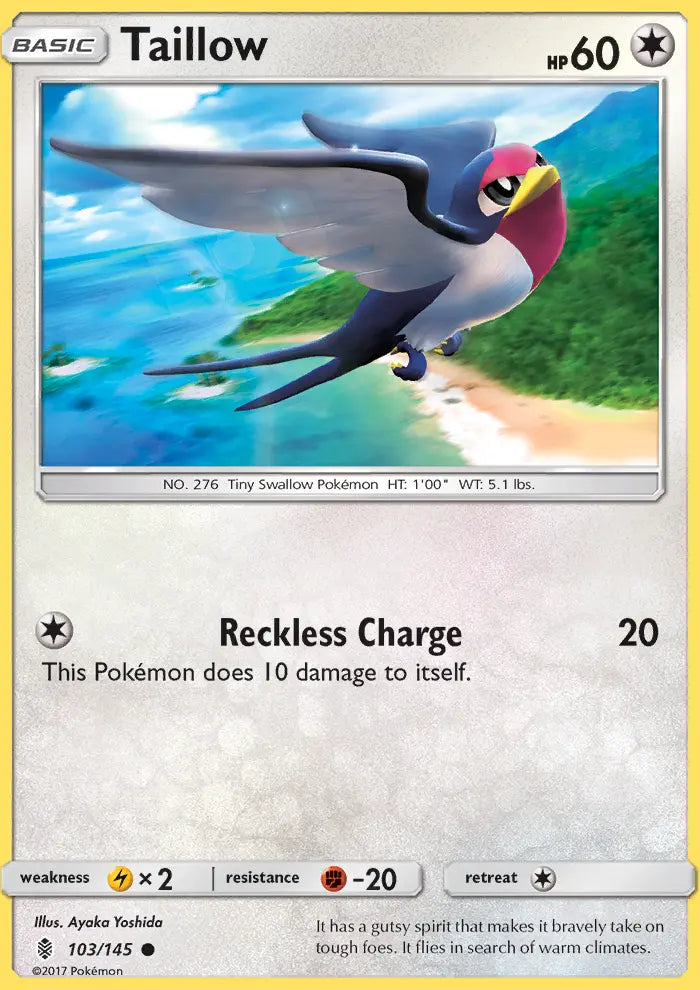 Taillow 103 Guardians Rising Pokesingles