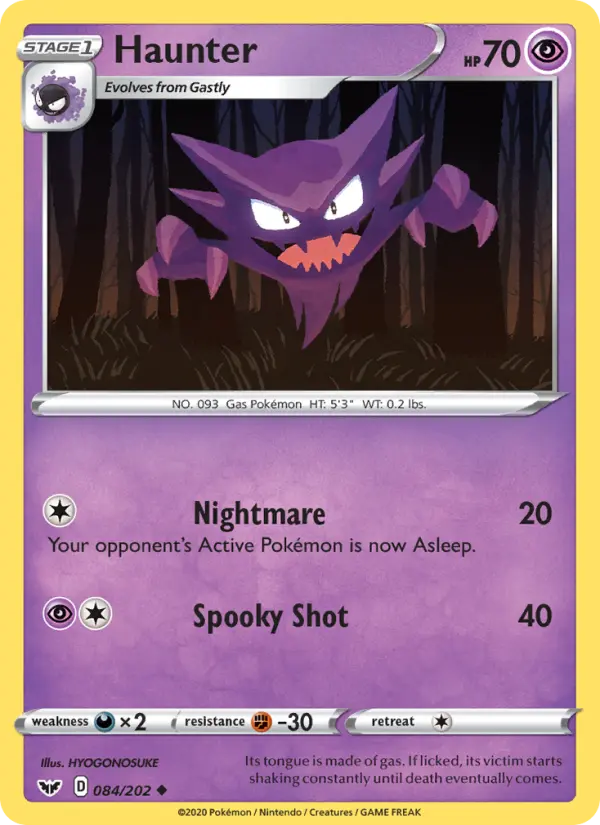 Haunter 84 Sword & Shield Pokesingles