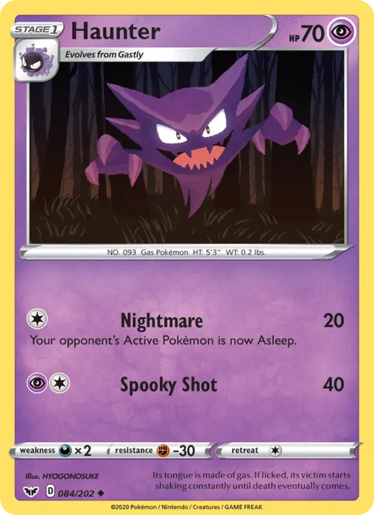 Haunter 84 Sword & Shield Pokesingles