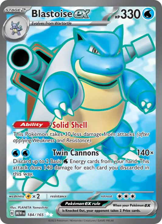 Blastoise ex 184 151 Pokesingles