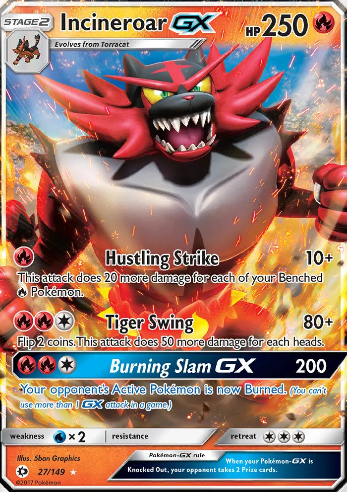 Incineroar GX 27 Sun & Moon Pokesingles