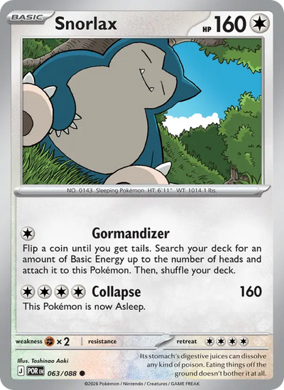 Snorlax 63 Perfect Order Pokesingles