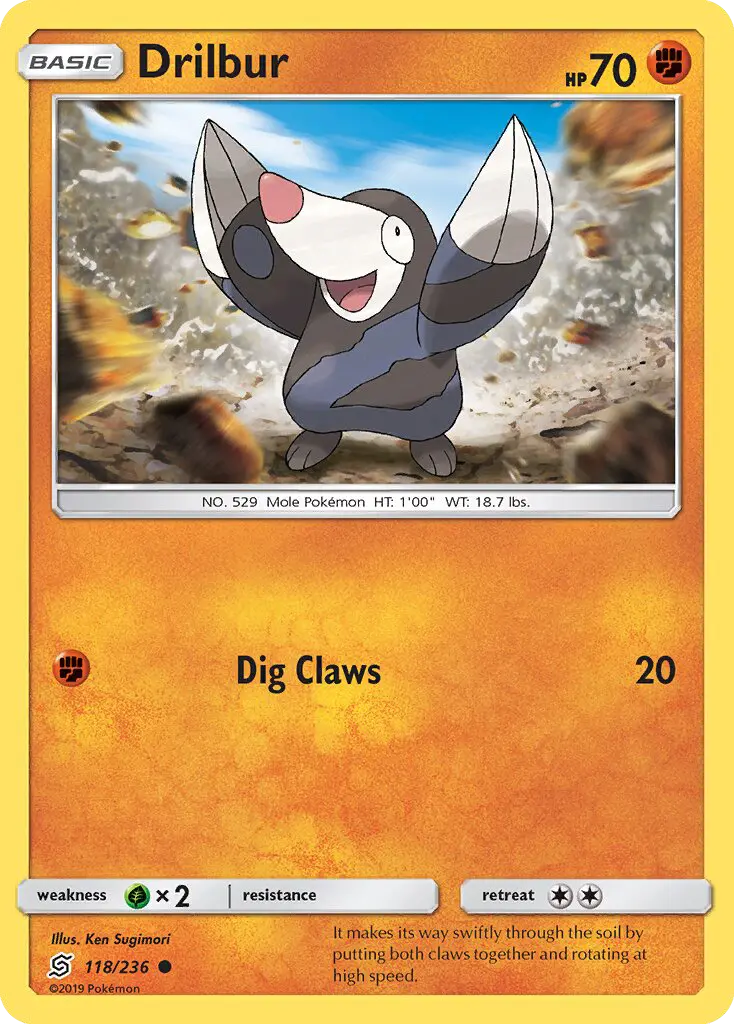 Drilbur 118 Unified Minds Pokesingles