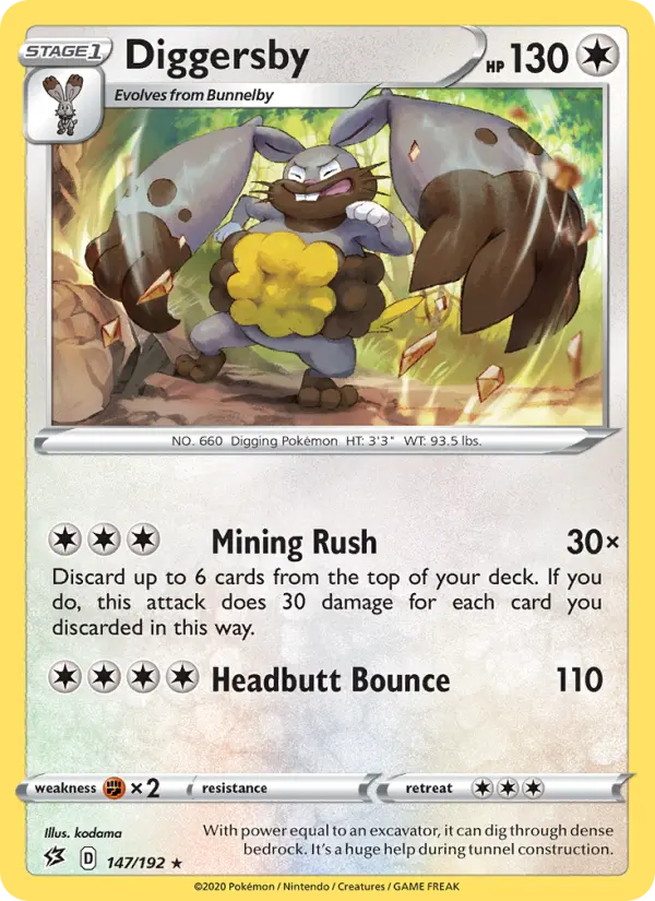 Diggersby 147 Rebel Clash Pokesingles