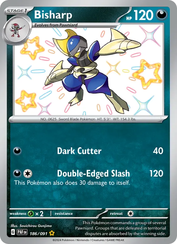 Bisharp 186 Paldean Fates Pokesingles